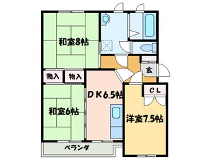 エスポワール八雲の物件間取画像